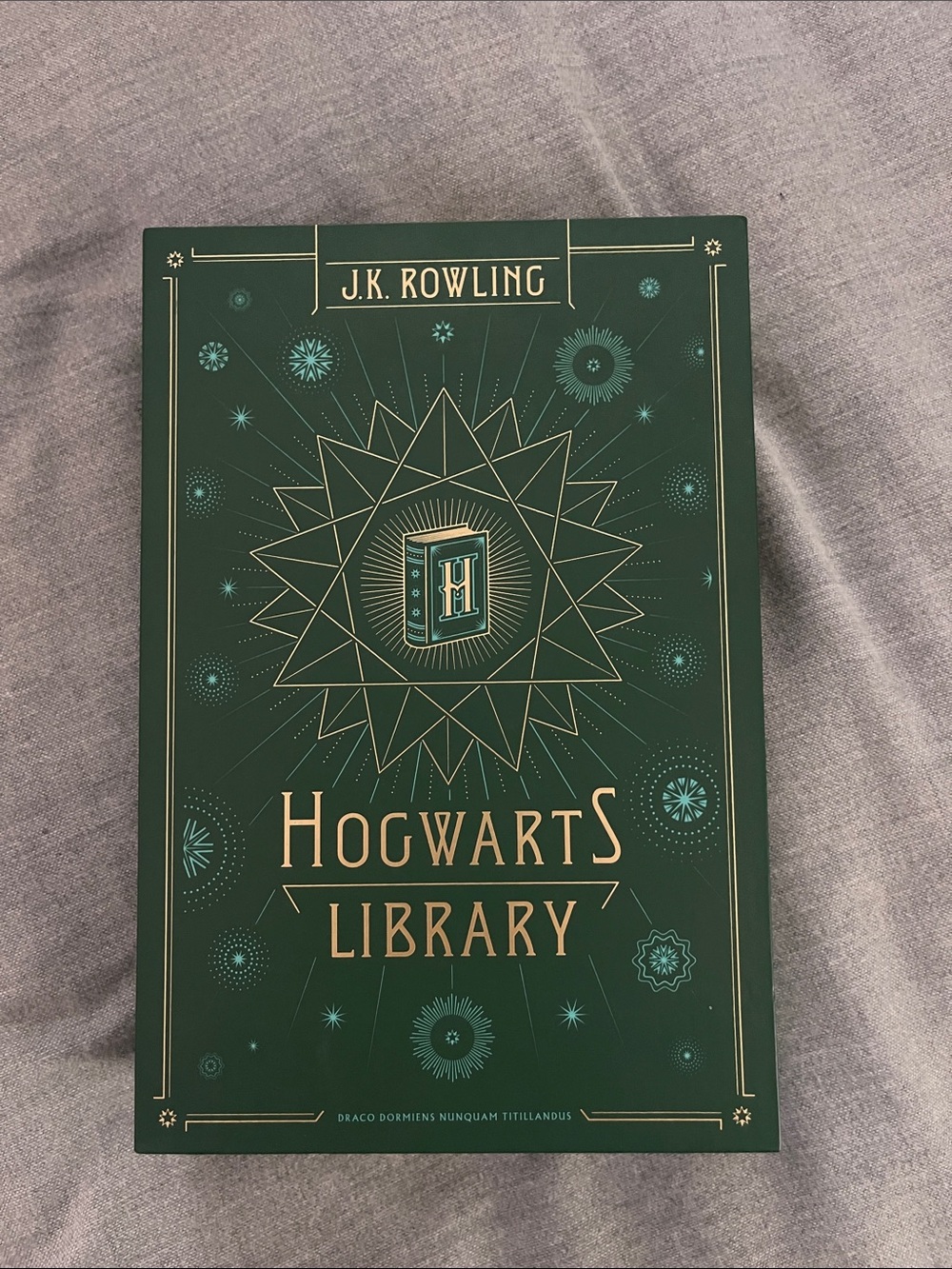 J.K. Rowling Hogwarts Library Hardcover Book - Green